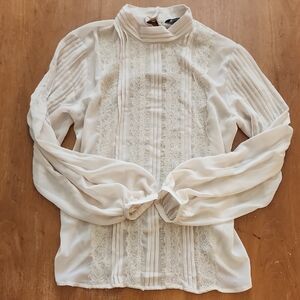 Banana Republic Cream Lace Blouse